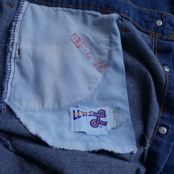 Great 70s orange tab Levi's denim‎ maxi skirt - Picture 5 of 11